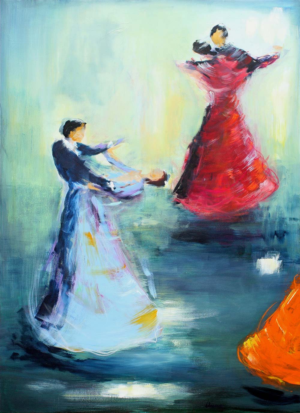 im kronleuchterlicht